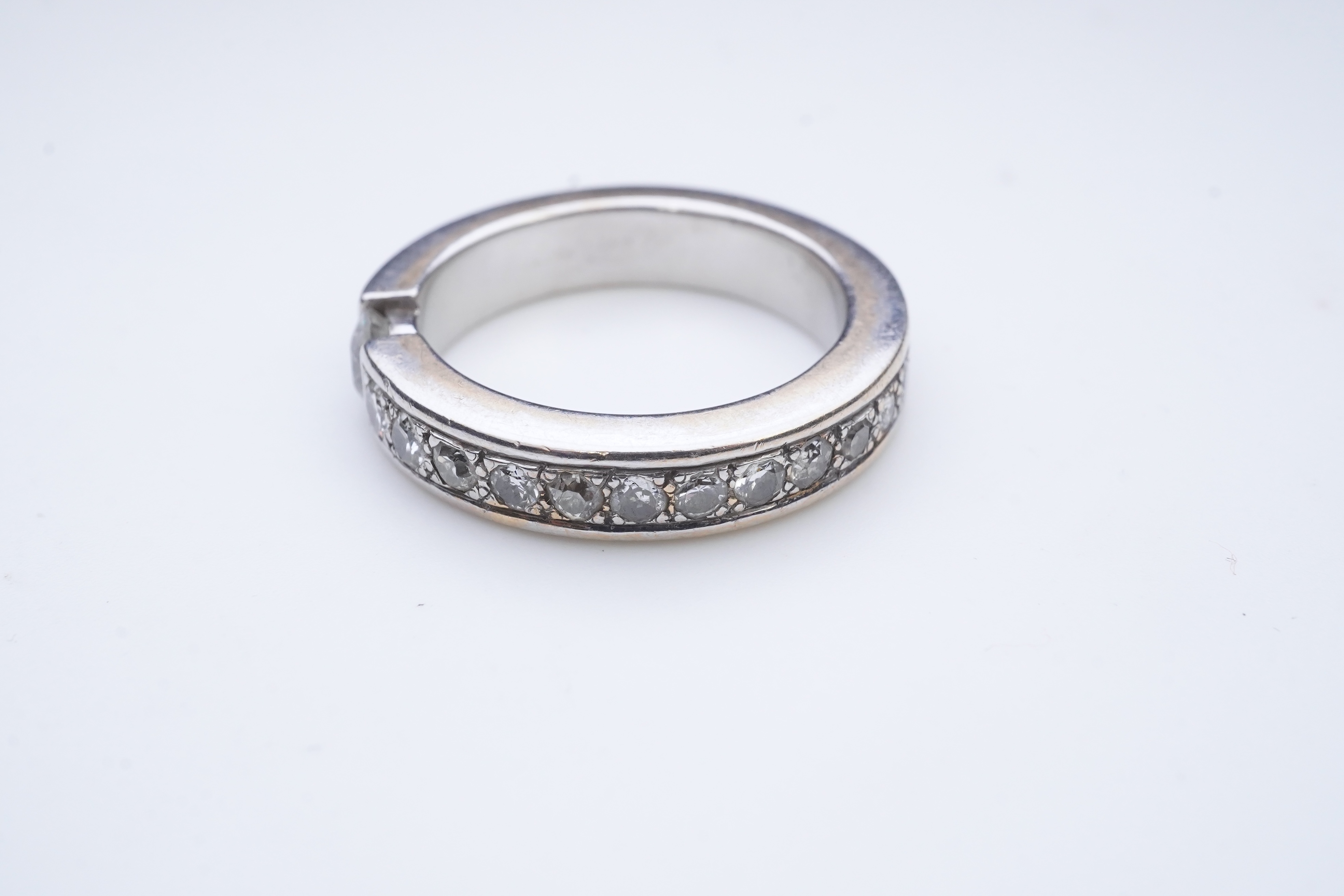 A diamond eternity ring